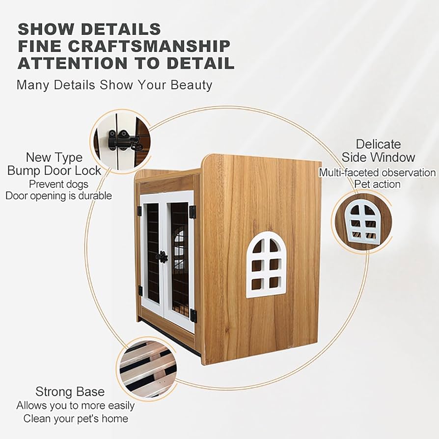 小型犬用 木製ケージ Amazon | BingoPaw 小型犬用ケージ 屋根付き 木製犬小屋 大きい